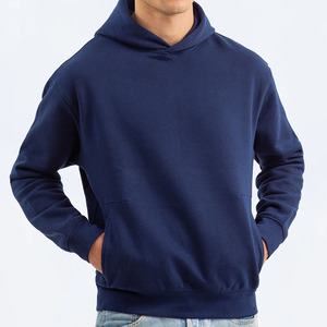 Sudadera con Capucha de Forro Polar para Hombre, Sudadera Gruesa con Capucha y Corte Holgado, Diseño Sólido para Invierno - Product Image 1