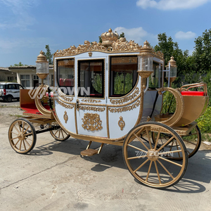 Carruaje de caballos Cenicienta manejable eléctrico Caballo DE BODA Paseo de lujo Carruaje de Caballos Reales - Product Image 3