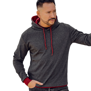 Sudadera con Capucha de Invierno para Hombre, 100% Algodón, Tejido de Punto, Color Sólido, Logotipo Frontal con Impresión Puff, Personalizable, Talla Grande, Secado Rápido - Product Image 3