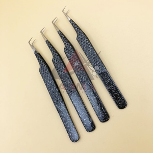 Pince à épiler en acier inoxydable de marque privée de vente chaude pointe en fibre pointue pour la mise en forme des sourcils produit durable - Product Image 4