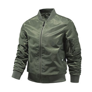 Chaqueta Bomber Ligera de Color Sólido, Estilo Béisbol, Ropa Exterior Informal para Hombre, Primavera-Otoño, Ropa Urbana - Product Image 2