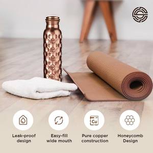 Fabricante de botellas de agua de cobre de la mejor calidad de la India botella de agua de cobre puro - Product Image 4