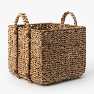 Paniers de rangement en jonc de mer faits à la main du Vietnam avec poignées, respectueux de l'environnement, robustes et de forme carrée et ronde - Product Image 3