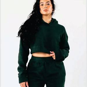 Sudaderas con Capucha Cortas Personalizadas 2023 para Mujer, Sudadera Corta de Manga Larga de Alta Calidad - Product Image 2