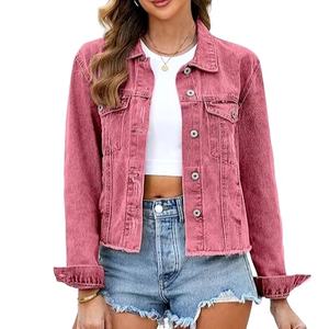 Chaqueta Vaquera Cruda Elegante y Cómoda para Mujer, Manga Larga de Nailon, Relleno de Algodón, Último Diseño de Invierno, Servicio OEM, Precio Económico 2026 - Product Image 2