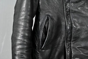 Veste vintage noire coupe-vent imperméable style High Street pour homme en cuir de mouton véritable - Product Image 5