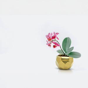 CGB3903GD - <b>Small</b> Gold Geometric <b>Pot</b> - 4W x 2.75H - Product Image 3