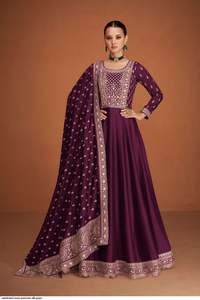 Anarkali Salwar Kameez pour femmes indiennes pakistanaises costumes de mariage Salwar robe longue dernière conception pour les fêtes d'été - Product Image 2