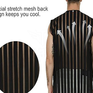 เสื้อกั๊กร้านตัดผมชายน้ำหนักเบาระบายอากาศได้ดีสวมใส่สบายออกแบบโลโก้ได้ตามต้องการ - Product Image 3