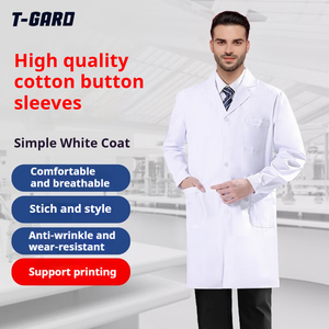 Bata de laboratorio tejida con logotipo personalizado para hombre, uniformes de clínica OEM al por mayor, uniformes de médico y enfermera - Product Image 3