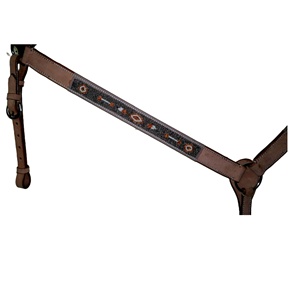 Collier de poitrine occidental de cheval en cuir de qualité supérieure de vente chaude avec des perles pour l'équitation - Product Image 3