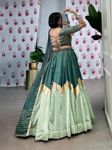 Look élégant à la mode Navratri spécial pur Chanderi avec Gotta Patti Lehenga Choli femme exportateur de mode - Product Image 4