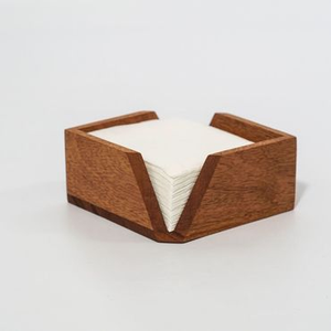 Servilletero de madera ecológico, Soporte redondo hecho a mano con tapa de madera de acacia, organizador de servilletas, contenedor, caja de pañuelos - Product Image 4