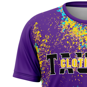 เสื้อยืดโพลีเอสเตอร์แบบนุ่มใส่สบายใส่ได้พอดี100% กีฬาลำลองโลโก้ตามสั่ง - Product Image 6