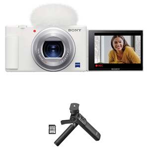 ZV-1 White Digital Vlogger Accessory Kit 4K Video Mirrorless Compact <b>Camera</b> with HD Sensor Body <b>for</b> Content Creation Vlogging - Product Image 3