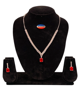 AD573 Conjunto de joyería clásica con estilo Fiesta de bodas Eventos tradicionales Collar y pendientes para regalos de moda - Product Image 2