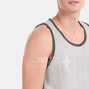 เสื้อกล้ามสำหรับผู้ชายเสื้อกล้ามใส่เล่นกีฬาระบายอากาศได้ดีสีทึบออกแบบได้ตามที่ต้องการ - Product Image 5