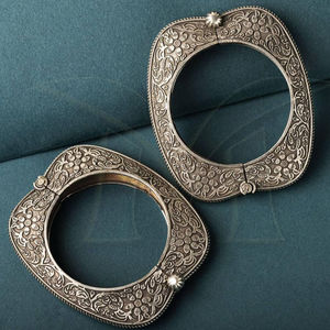 Oxidized <b>Indian</b> Jewelry German <b>Silver</b> Polish Designer Wear Beautiful Fancy Design Antique Style Fashion Jewelry <b>Bangles</b> Set - Product Image 1