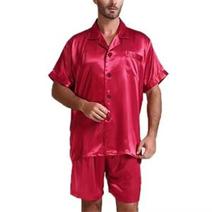 ชุดนอนผู้ชายแขนยาวผ้าฝ้ายโพลีเอสเตอร์ผ้าฝ้ายคุณภาพสูงกางเกงผ้าเทอร์รี่ไซส์ใหญ่พิเศษ - Product Image 1