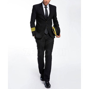 Uniforme de Azafata de Aerolínea Azul Marino Cómodo con Tela Suave de Poliéster/Algodón, Color y Talla Personalizables - Product Image 3