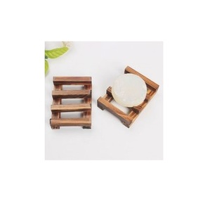 Creative Natural Large Bamboo Soap <b>Dish</b> <b>Tray</b> Holder Bathroom Drain Shelves <b>Rack</b> Plate Container Made of Durable Wood - Product Image 2