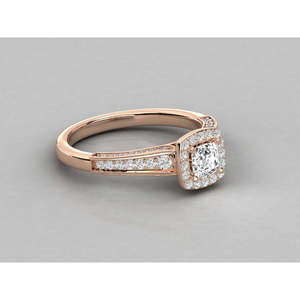 Bague solitaire en or 14 carats pour femmes avec diamant cultivé en laboratoire - Product Image 2