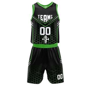 Nouveaux ensembles de basket-ball pour hommes en gros, respirants et à séchage rapide pour l'été, 100 % polyester, personnalisables, qualité supérieure, prix avantageux - Product Image 2