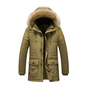 Chaqueta Parka Larga de Invierno para Hombre, Informal, Abrigada, Transpirable, Acolchada, con Logotipo Personalizado, de Algodón, Cortavientos, Precio al por Mayor - Product Image 4