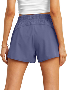 กางเกงขาสั้นเอวสูงสำหรับผู้หญิงใส่ในฤดูร้อนกางเกงวิ่งแห้งเร็วระบายอากาศได้ดีสำหรับใส่ออกกำลังกายในยิม - Product Image 2