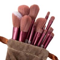 Ensemble de 13 pinceaux de maquillage professionnels en poils synthétiques doux et non pelucheux, à manche en plastique, pour blush, OEM/ODM, offre spéciale