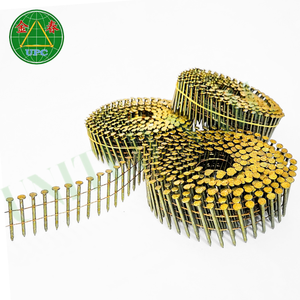 ตะปูม้วนลวดเหล็ก15-16องศา1-1/4นิ้ว14000ชิ้นพร้อมก้านวงแหวน/เรียบ/สกรูเคลือบเหลืองสำหรับทำพาเลทไม้ - Product Image 3