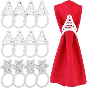 Servilletero de copo de nieve de árbol de Navidad, servilletero de copo de nieve de madera, hebillas PARA CENA DE Navidad, fiesta, banquete, servilletero de Navidad - Product Image 4
