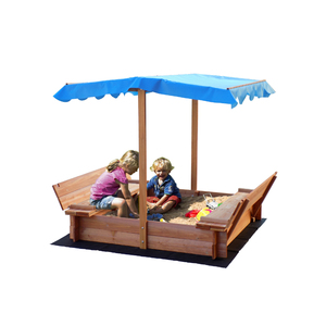NATURAL HOUSE <span class=keywords><strong>Bac</strong></span> <span class=keywords><strong>à</strong></span> <span class=keywords><strong>sable</strong></span> en bois pour enfants avec auvent rétractable, station de jeu extérieure pour les tout-petits de 3 ans et plus, protection contre le <span class=keywords><strong>sable</strong></span> - Product Image 1