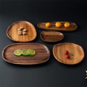 Assiette en bois polie à la main la plus exigeante pour les salades et les collations Fabriqué en Inde Commande minimum 100 pièces - Product Image 1