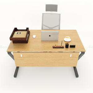 BFVB006-VBamboo 140x80cm Melamine <b>Desk</b> Minimalist Luxury Sit Stand Office Computer Table with Assembled Legs - Product Image 3