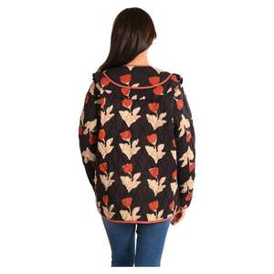 Veste en coton matelassé fait à la main style bohème à imprimé bloc indien, manteau à fleurs réversible pour femme - Product Image 6