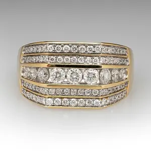 Anillo de Compromiso con Halo de Diamantes de Moissanita de Corte Redondo de 3 Quilates, Plata de Ley 925, Tishya Diamond, para Mujer - Product Image 4