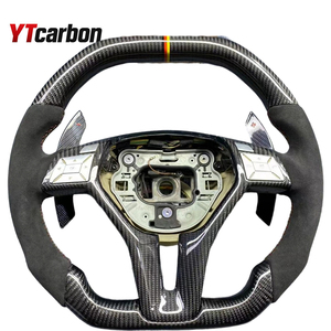Volante Sportivo in Fibra di Carbonio e Pelle Scamosciata Italiana YTcarbon per Mercedes CLS Classe <span class=keywords><strong>C218</strong></span>, Classe E W212, Classe GLA X156, GLK X204 - Product Image 1