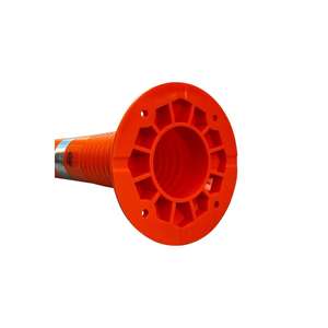 Durable TPU Delineator 75 X 11 cm - <b>Orange</b> Flexible Delineator with Socket and 3 Reflective Collars 12237 UB R - Product Image 1