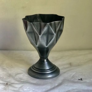 Black Antique Finish High Quality Top Selling Candle <b>Jars</b> with Diamond Design Metal with Base Table Top Candle Vessel Bowls - Product Image 5