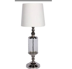 Lámpara de noche de escritorio para decoración de Hotel de lujo, lámparas de mesa de Metal con diseño de corte láser de acero inoxidable con pantalla blanca - Product Image 3