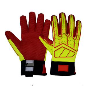 Gant de protection de travail de construction anti-impact TPR Gants de mécanicien résistants aux chocs Gants en cuir du Pakistan - Product Image 3