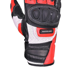 Gants de moto courts en cuir de vachette de qualité supérieure avec protections, imperméables et respirants, unisexes, marque Keven - Product Image 5