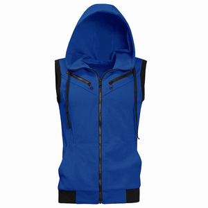 Sweats à capuche sans manches de qualité supérieure pour hommes, sweat-shirts à capuche décontractés avec poches pour garçons - Product Image 6