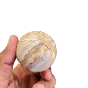 Cristal de guérison jaune dentelle agate sphère cristal boule de guérison pierre naturelle Quartz poli spécimen Rare Reiki plage nouvelle énergie - Product Image 1