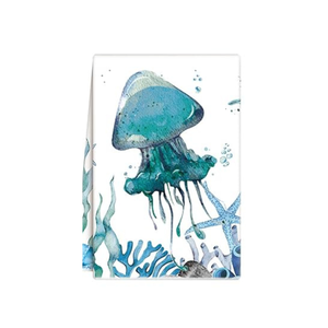 Serviette de cuisine en coton brodée de tortues, en gros, avec un tissage épais et absorbant, pour les supermarchés, les maisons d'exportation et les magasins à usage quotidien - Product Image 6