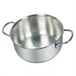 Cacerola DUNE de 24 cm de Acero Inoxidable, Cromado Pulido Profundo 305 de Metalsomma, Cacerola de Alta Calidad - Product Image 2