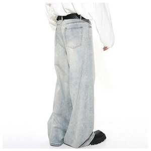 Jeans à jambes larges pour hommes avec un style classique à cinq poches et un jean à jambes larges moderne et surdimensionné pour hommes - Product Image 6