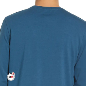 <b>Men's</b> High Quality Long Sleeve Crew Neck Casual Tee Lightweight Poplin Fabric Breathable Soft Quick Dry Customizable Blank - Product Image 5