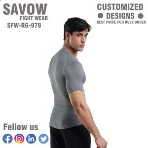 Wholesale Custom Men Rash Guard Compression Shirt MMA BJJ <b>Surf</b> Training Quick Dry UV Protection Top OEM - Product Image 3